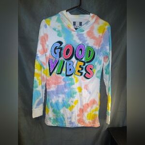 Hustle tie-dye good vibes hoodie